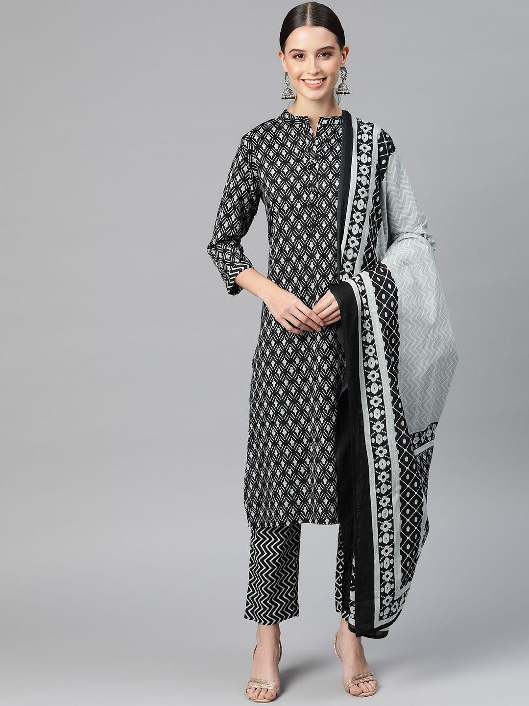 readiprint fashions women ethnic motifs printed kurta with palazzos & with dupatta