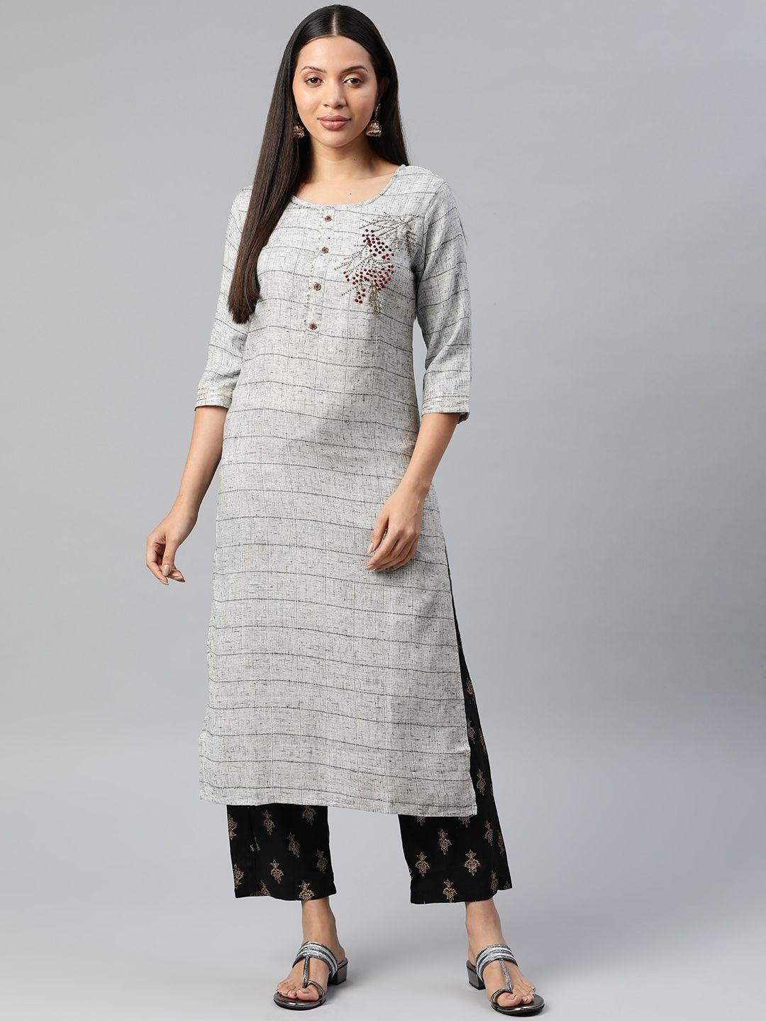 readiprint fashions women floral regular kurti with palazzos