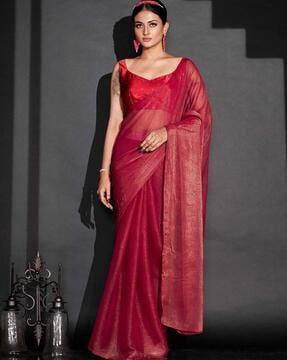 ready to wear shimmer saree