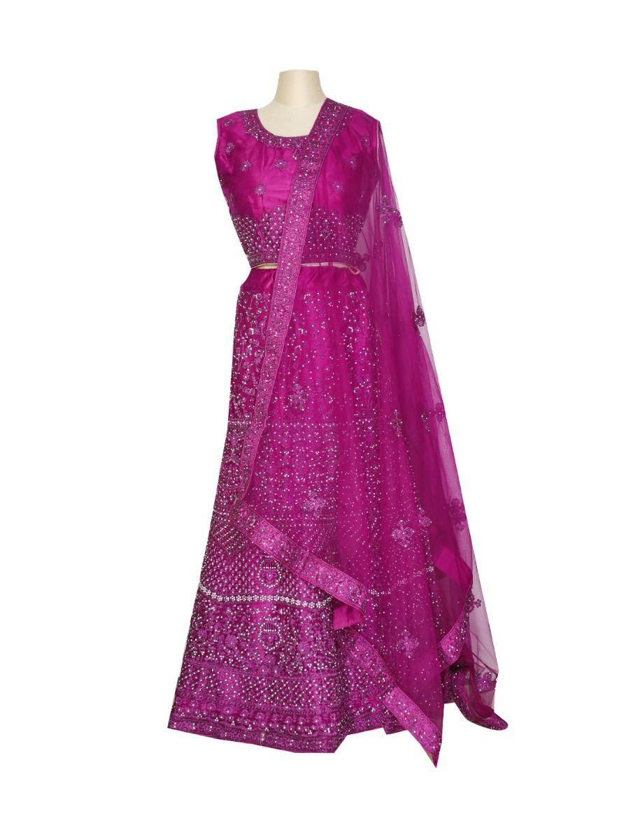 readymade embroidery magenta lehenga choli- ekm - pid1474574