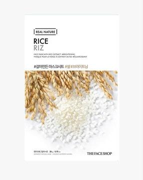 real nature rice face mask