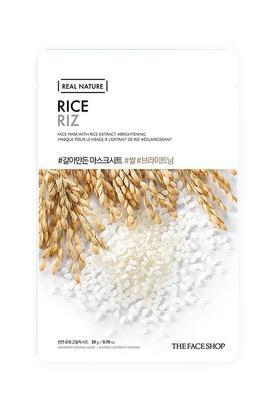 real nature rice face mask