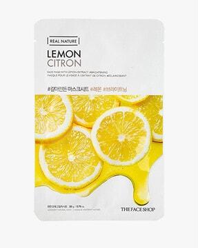 real nature lemon face mask