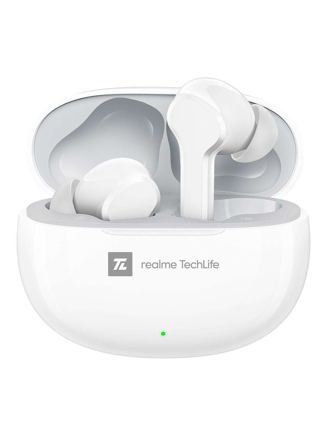 realme white techlife t100 earbuds
