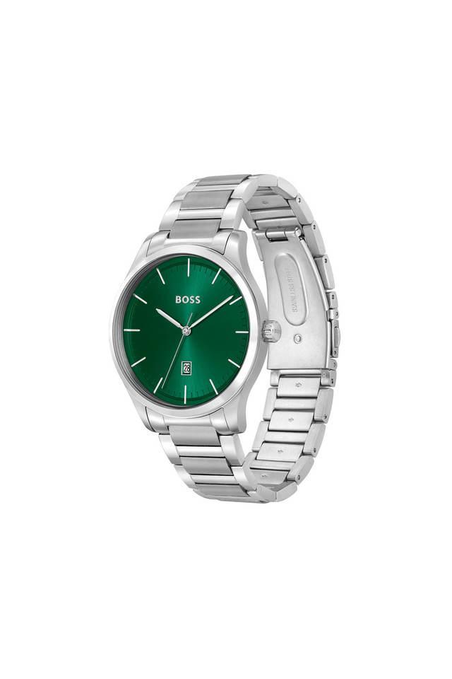 reason 43 mm green dial stainless steel analog watch for men - 1514084