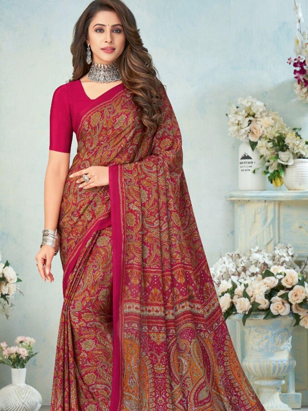 reboot fashions ethnic motifs printed crepe silk saree