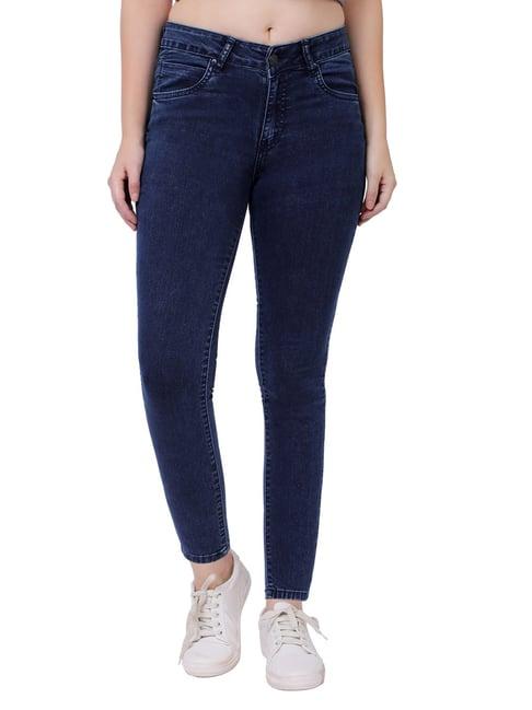 recap blue skinny fit mid rise jeans