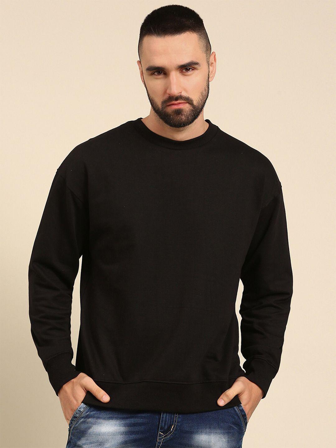 recast oversized drop shoulder pure cotton pullover sweatshirt