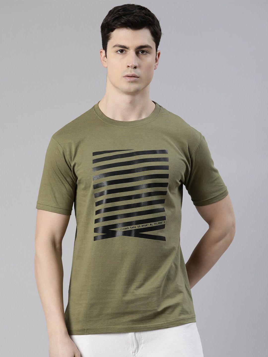 recast bio finish striped pure cotton t-shirt