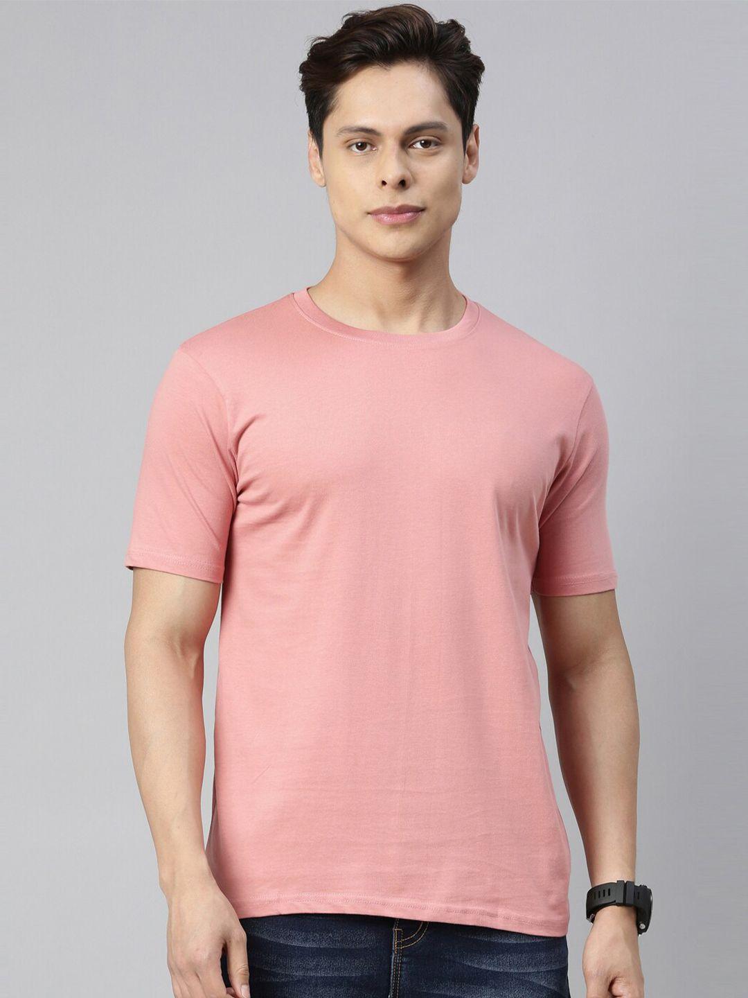 recast men pink regular fit pure cotton t-shirt