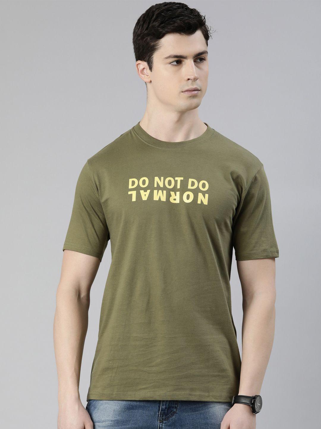 recast typography printed pure cotton bio finish t-shirt