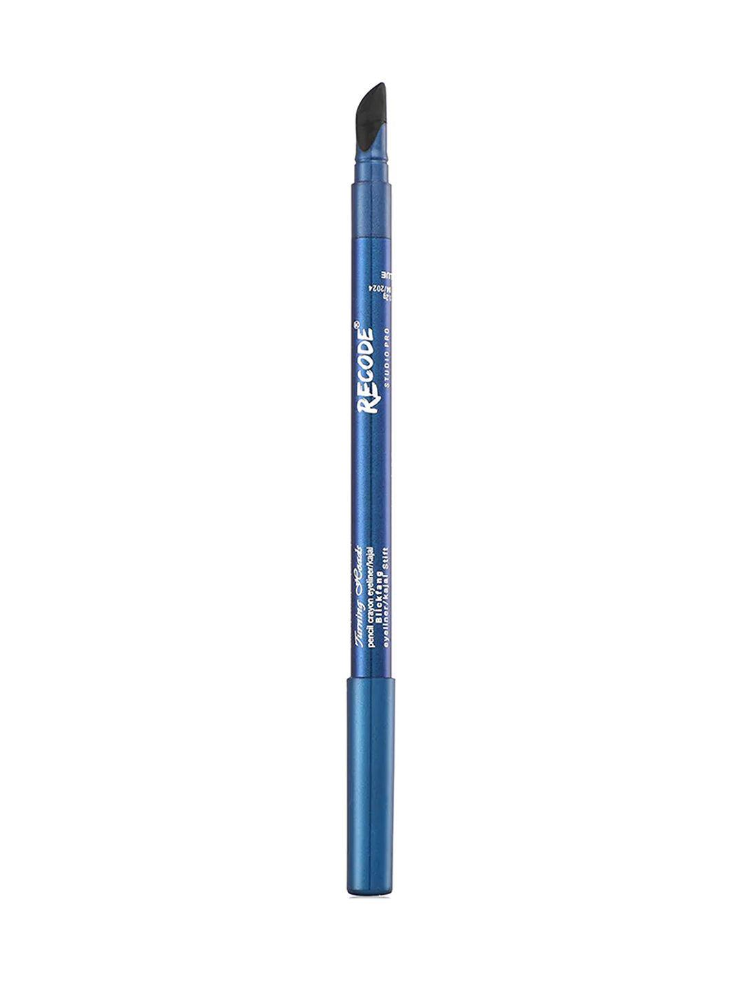 recode studio pro turning heads crayon gel eyeliner cum kajal pencil 1.20 g-lit blue 02
