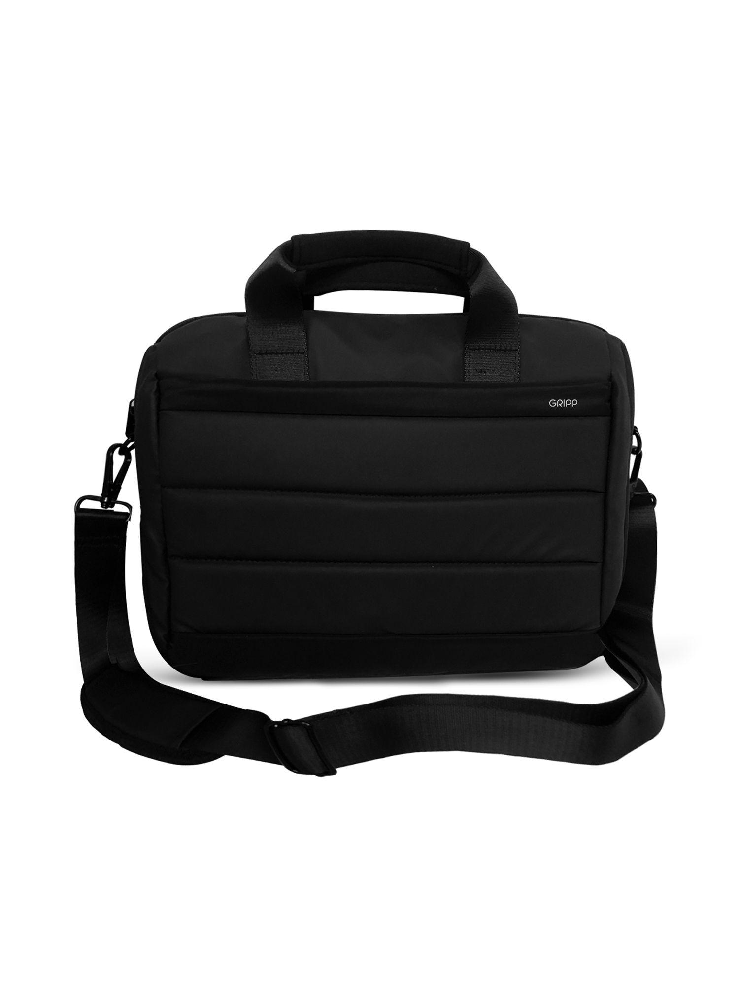 recon executive business topload messenger laptop bag 13.3 inches - black