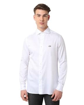 recreate logo cotton regular fit shirt