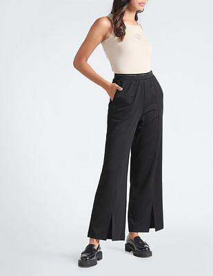 recycled polyester mid rise pant