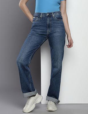 recycled cotton bootcut fit jeans