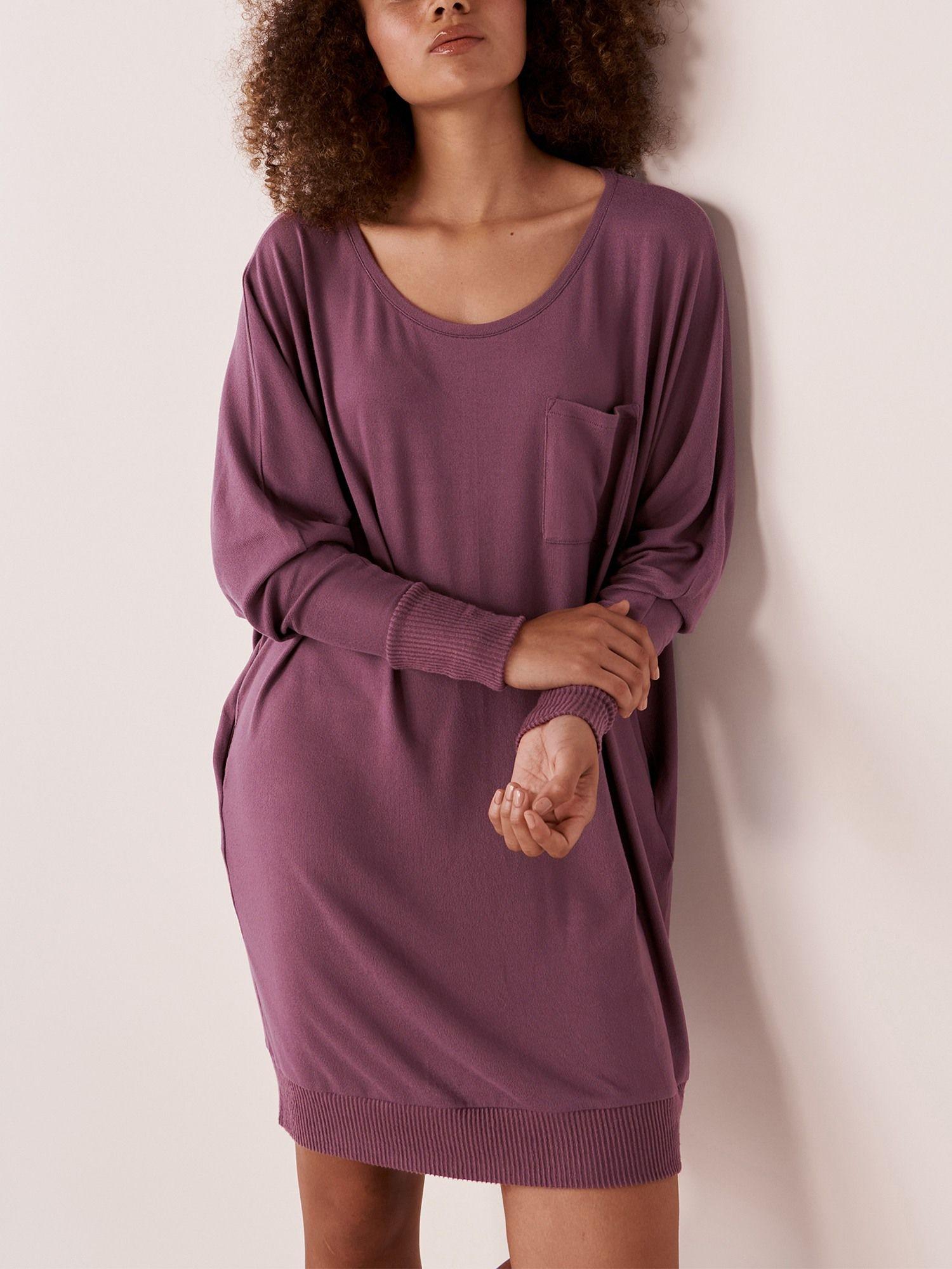 recycled fibers drop shoulder dress