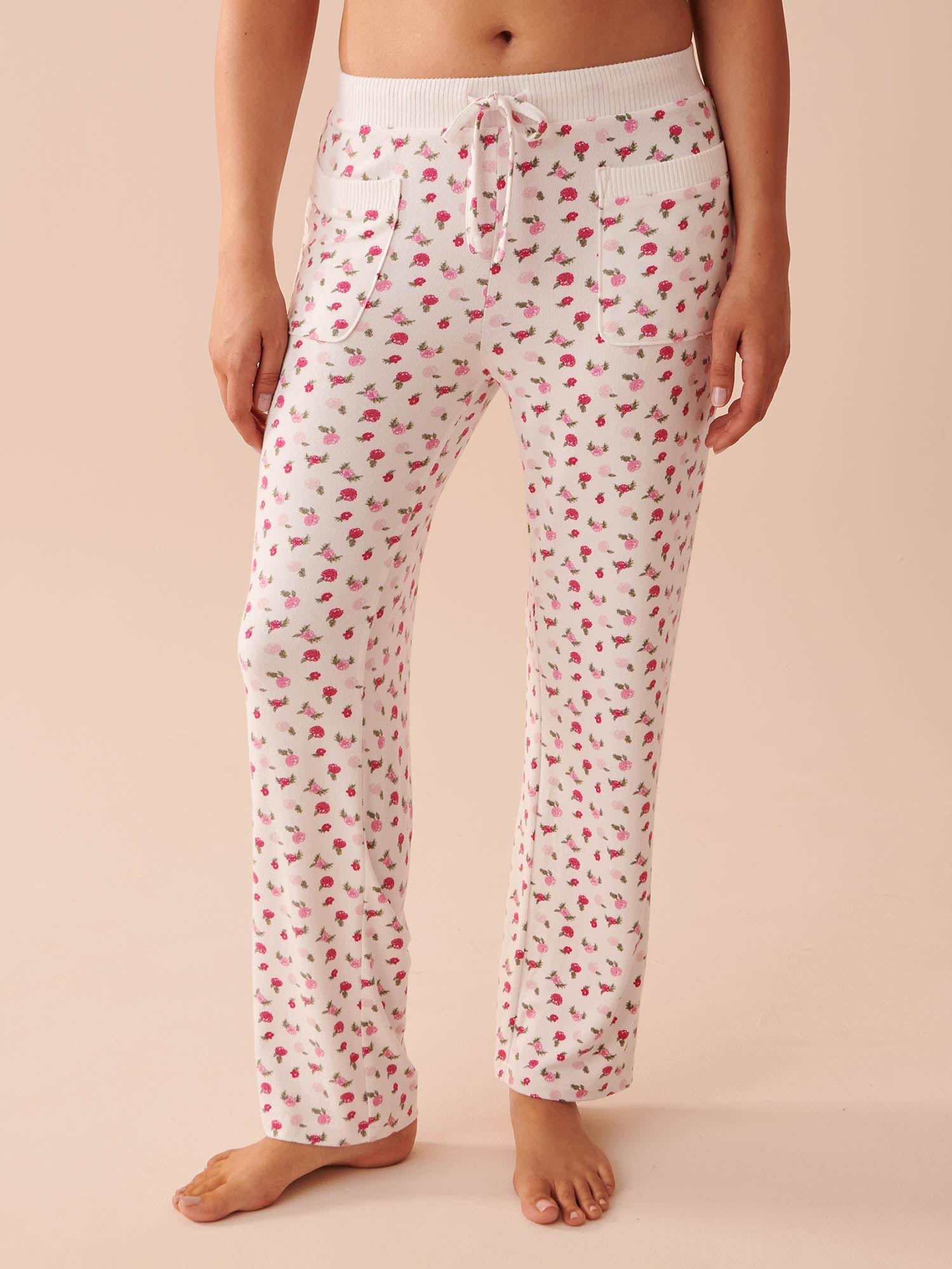 recycled fibers floral pyjama pant