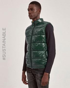 recycled polyester puffer gilet