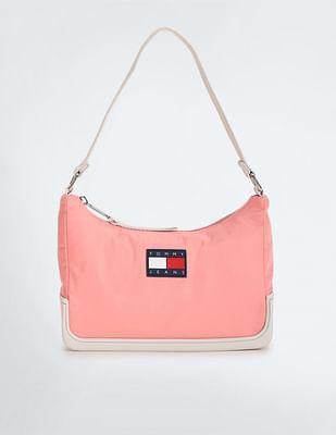 recycled polyester uncovered shoulder bag