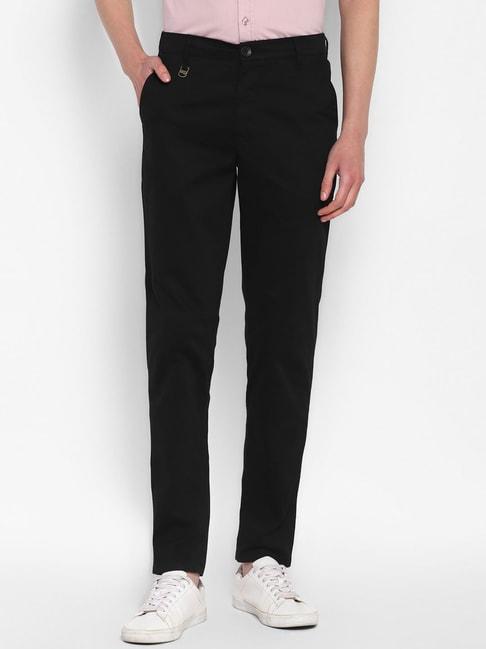 red chief black relaxed fit trousers