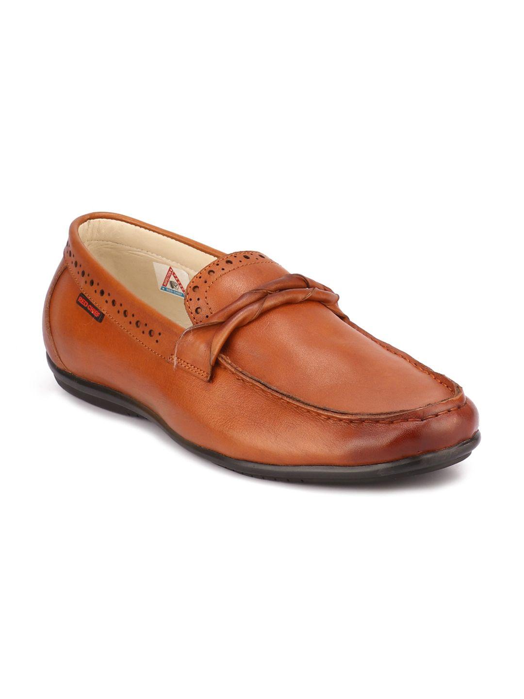 red chief leather formal loafers