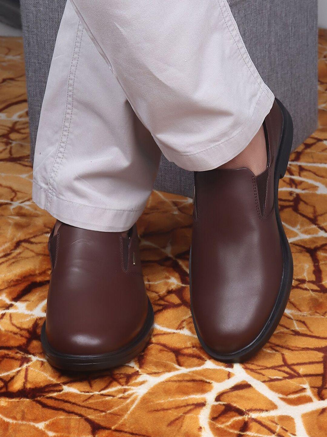 red chief men leather formal slip-on shoes