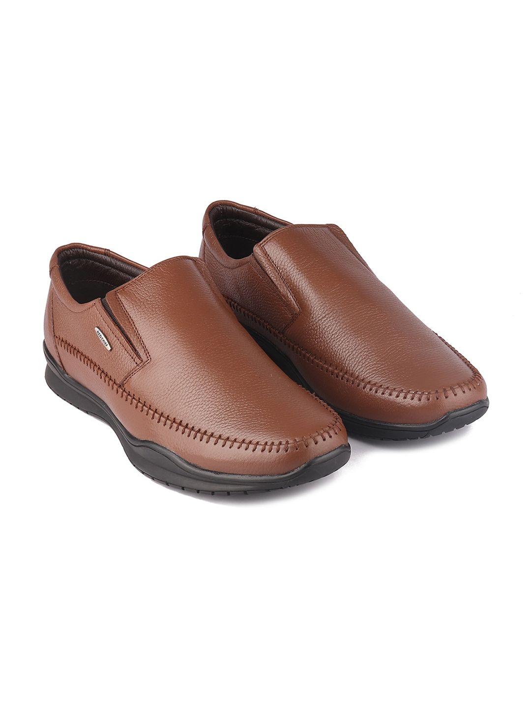 red chief men tan brown solid formal loafers