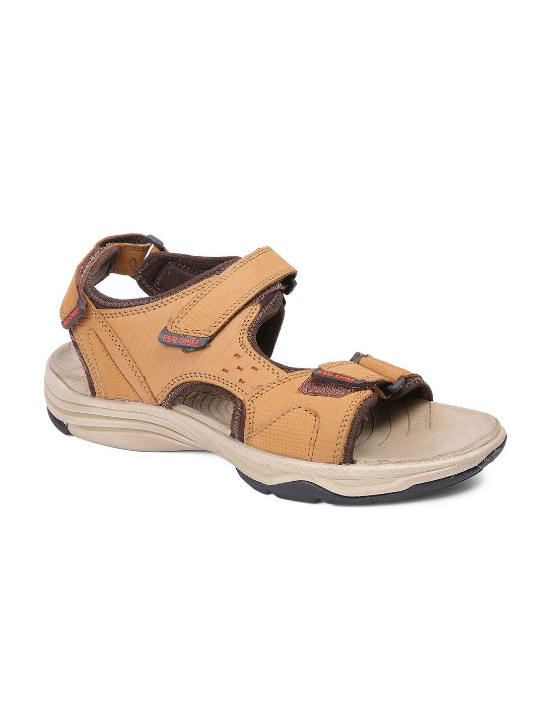 red chief men textured leather sports sandals