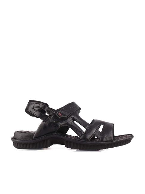 red chief men's black ankle strap sandals