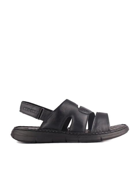 red chief men's black back strap sandals