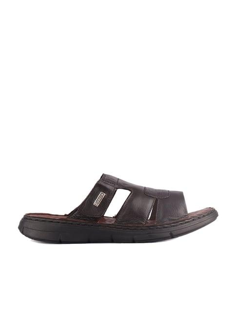 red chief men's brown casual sandals