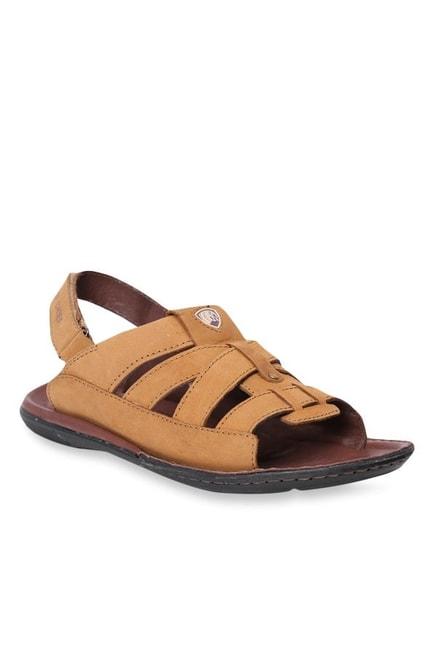 red chief men's rust back strap sandals