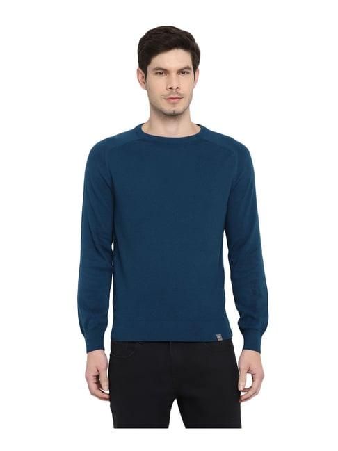 red chief teal regular fit sweater