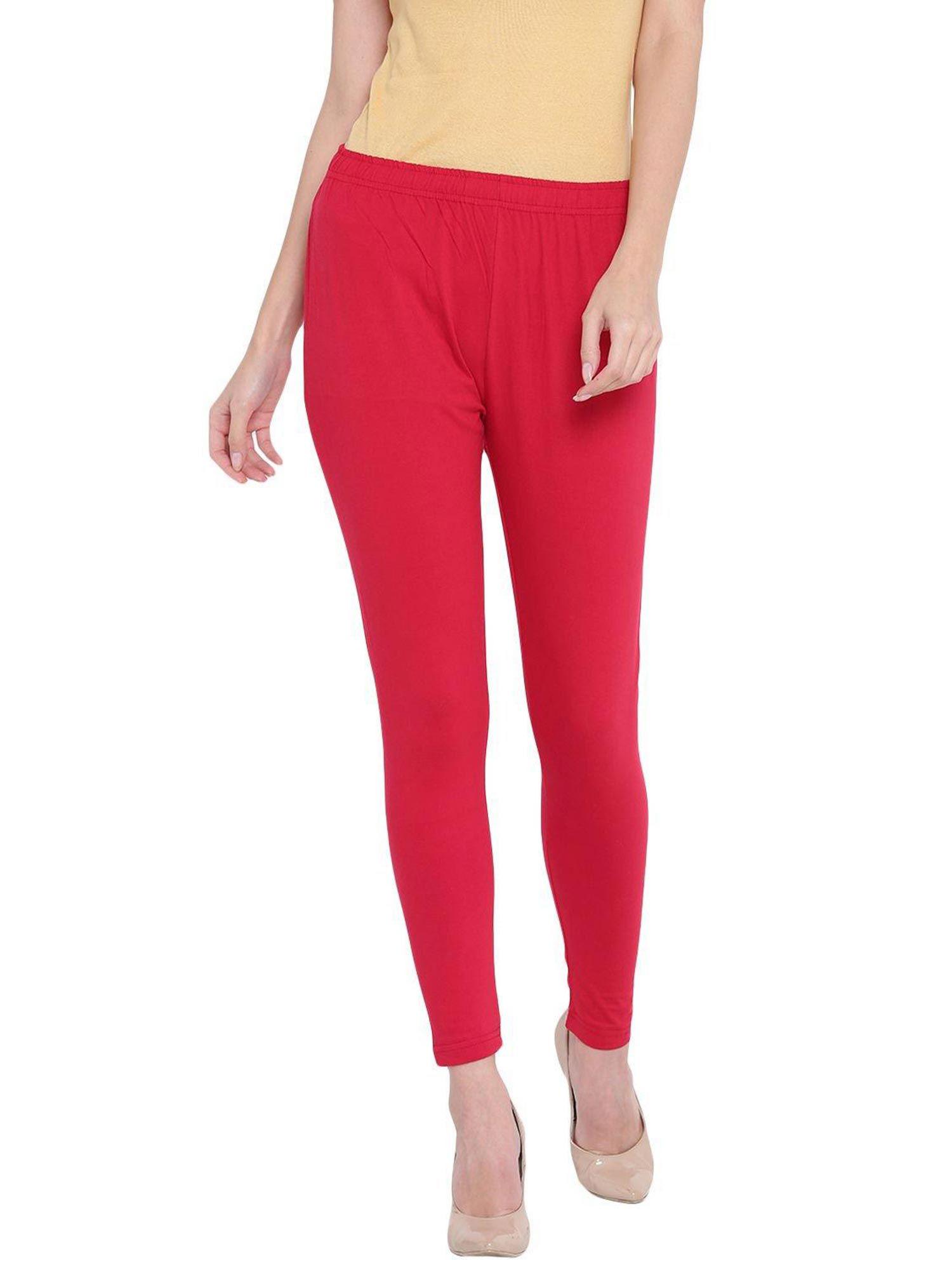 red cotton legging