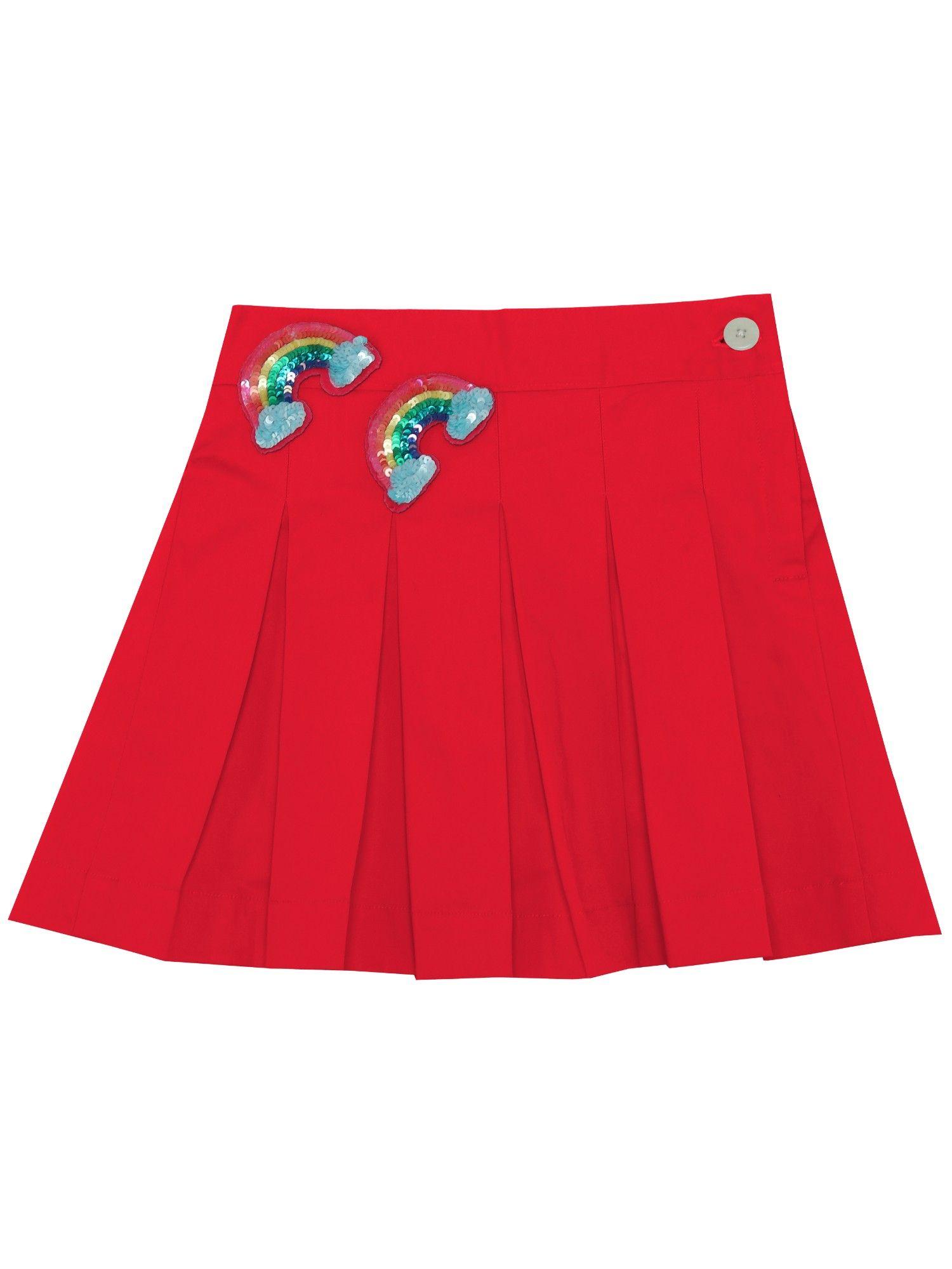 red embellished alice skirt