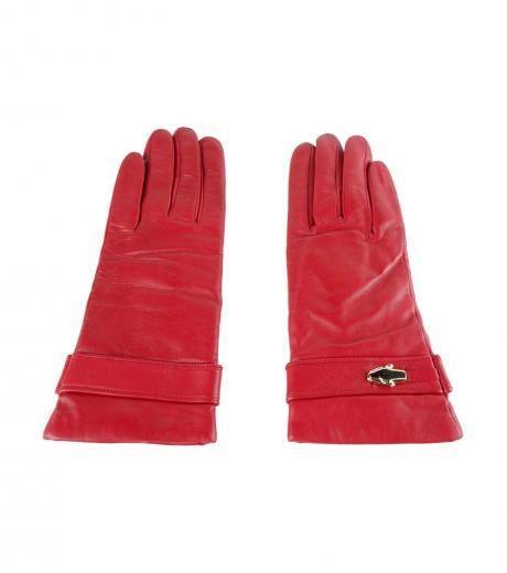 red logo gloves