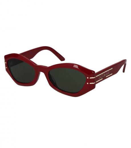 red oval sunglasses