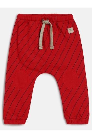 red print full length casual boys regular fit trousers
