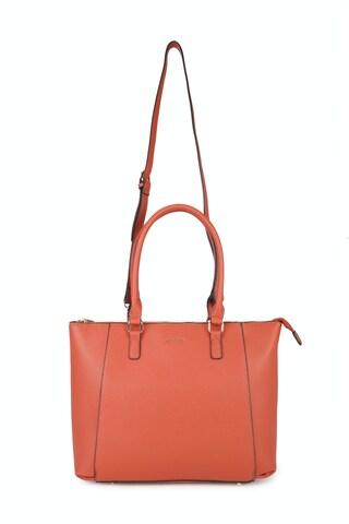 red solid casual polyurethane women handbag