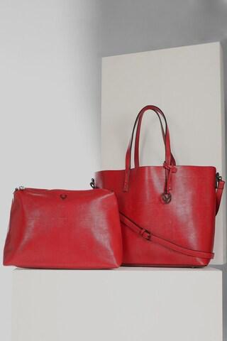 red solid formal polyurethane women tote bags