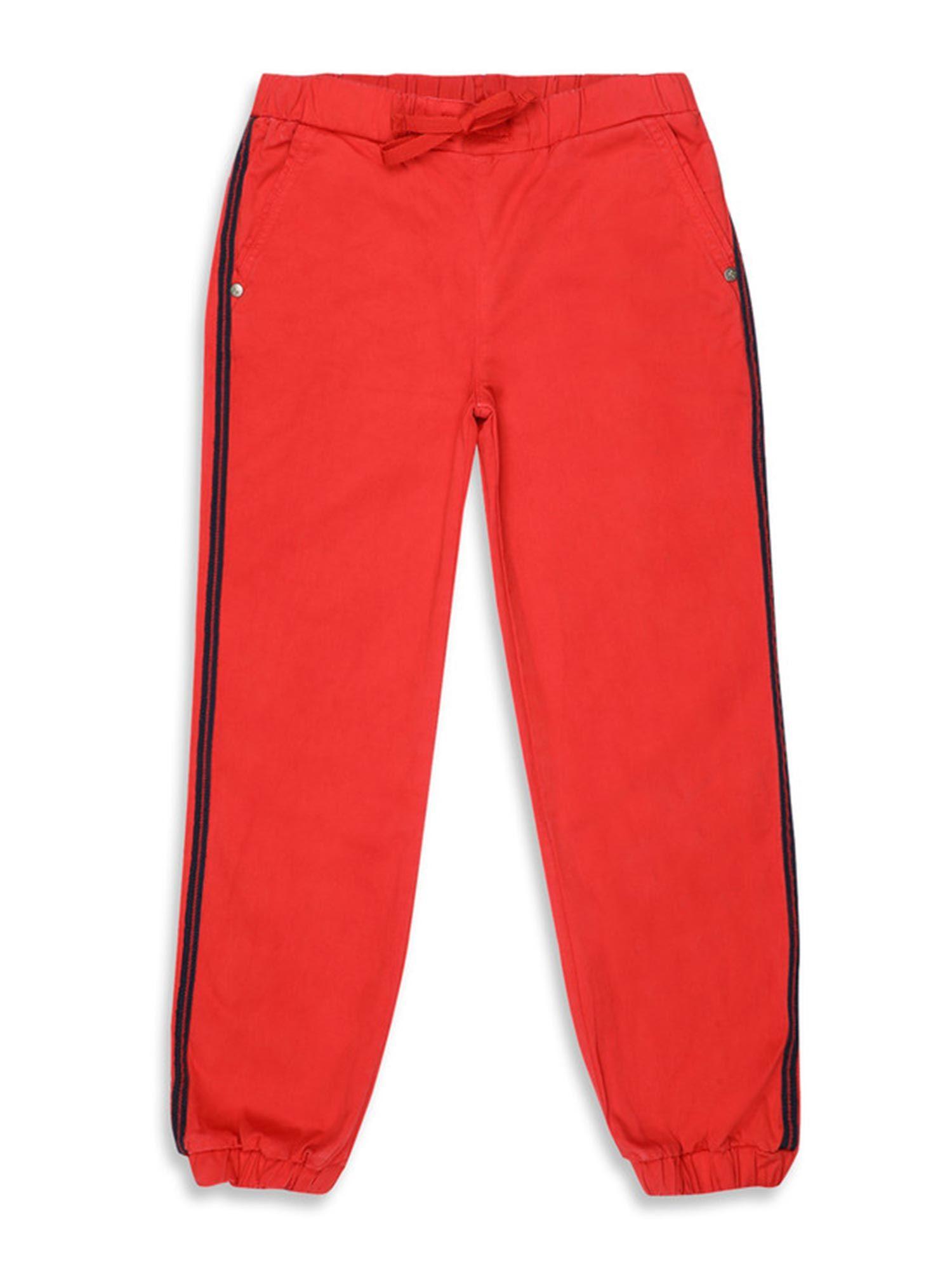 red-solid-jogger
