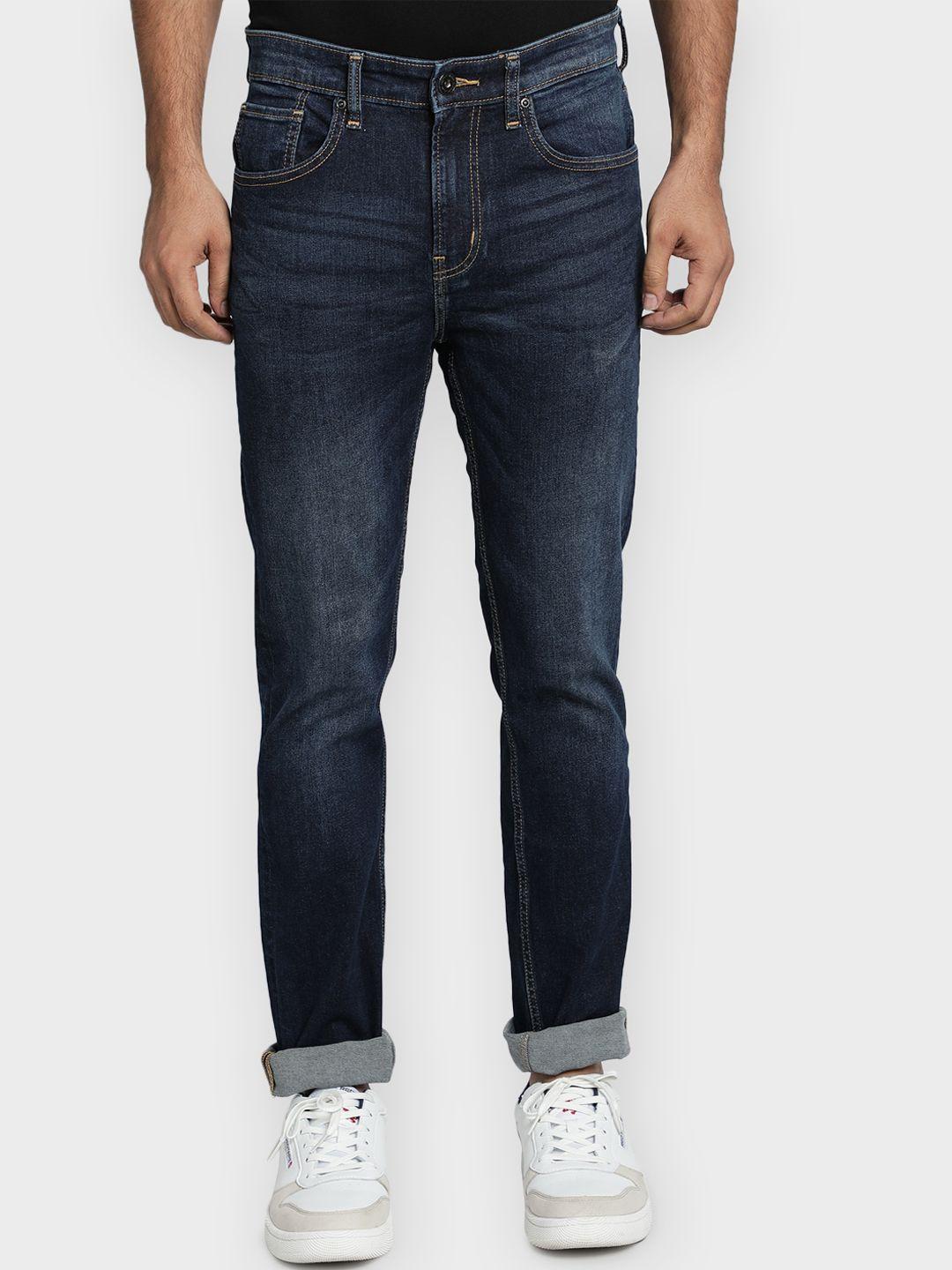 red tape men blue skinny fit mid-rise clean look jeans