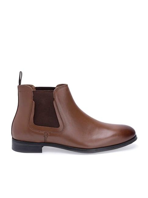 red tape men's brown chelsea boots
