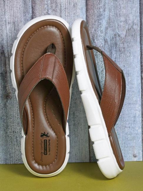 red tape men's brown thong sandals