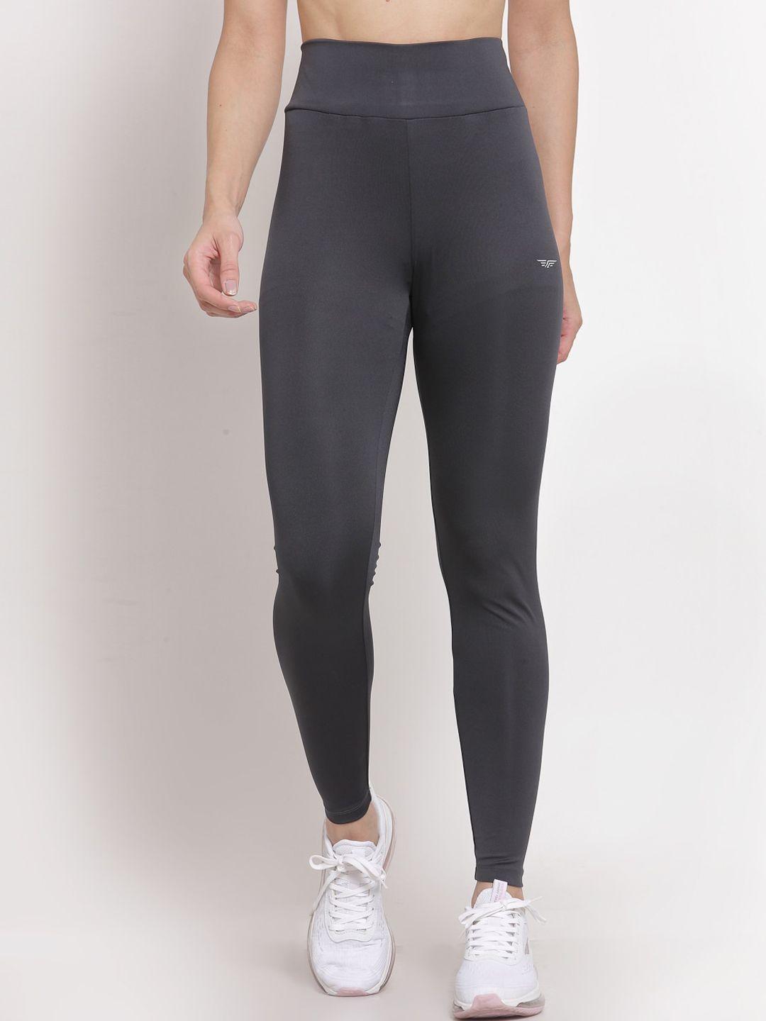 red tape women grey solid sports tights