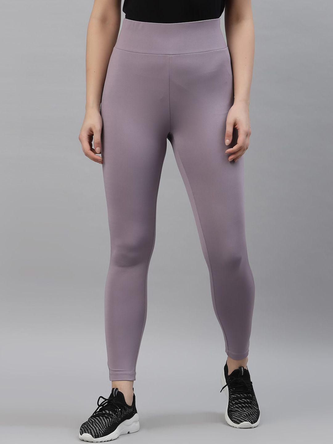 red tape women mauve solid sports legging