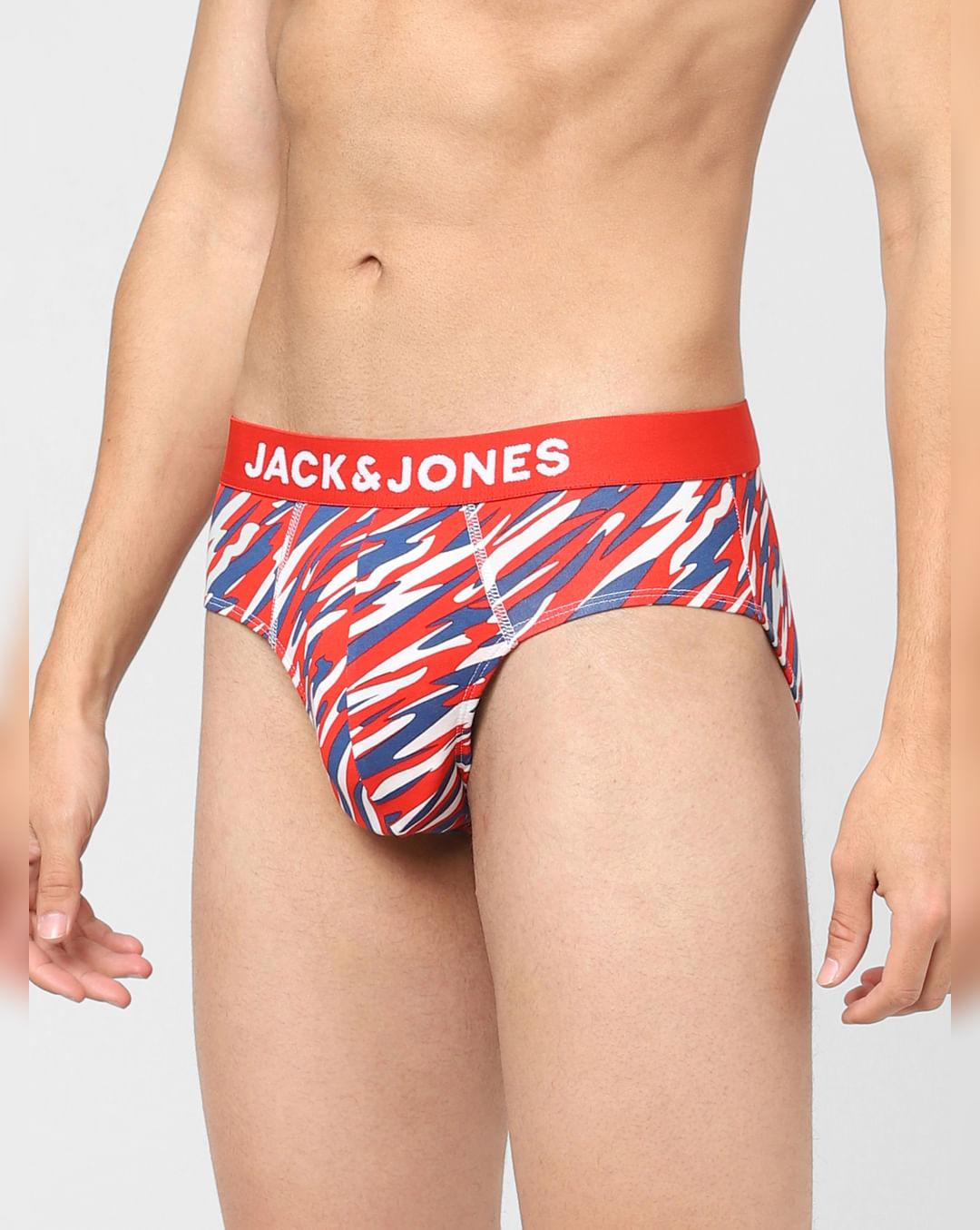 red & blue printed briefs