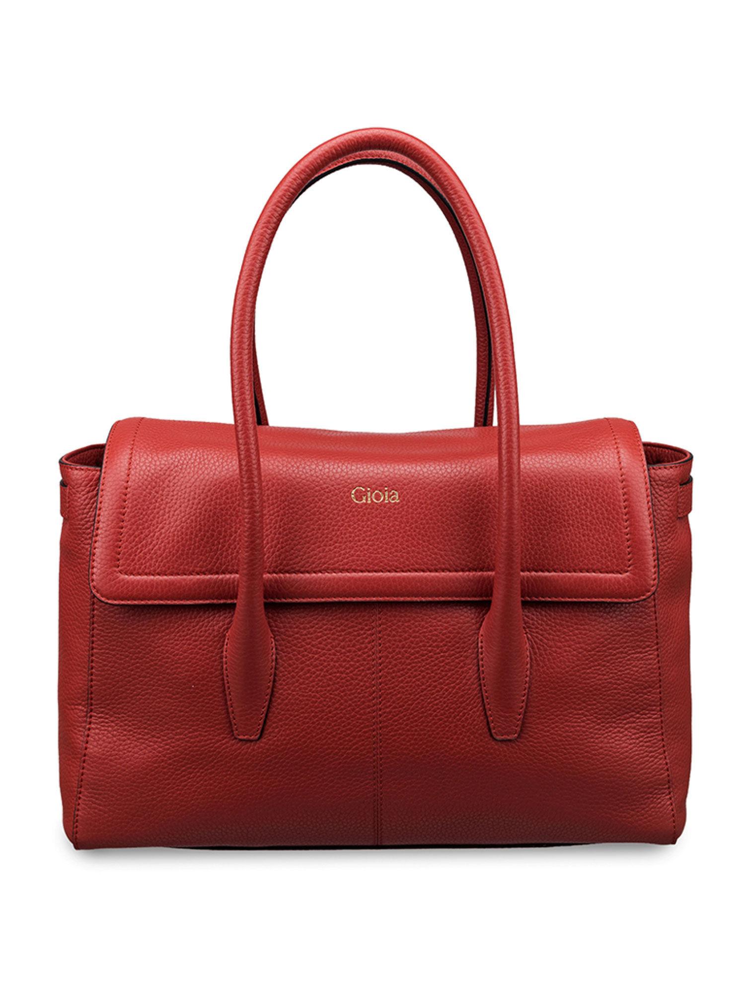 red anna flap-over handbags