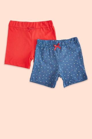 red assorted knee length casual baby regular fit shorts